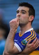 3 November 2019; Tadhg Gallagher of Kiladangan watches the last few minutes of the game, from the side line after being substituted, during the Tipperary County Senior Club Hurling Championship Final match between  Borris-Ileigh and Kiladangan at Semple Stadium in Thurles, Tipperary. Photo by Ray McManus/Sportsfile