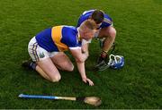 3 November 2019; Darren Moran, left, is consoled by team mate Martin Minehan of Kiladangan after the Tipperary County Senior Club Hurling Championship Final match between  Borris-Ileigh and Kiladangan at Semple Stadium in Thurles, Tipperary. Photo by Ray McManus/Sportsfile