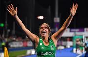 3 November 2019; Ireland captain Katie Mullan celebrates after qualifying for the Tokyo2020 Olympic Games after the FIH Women's Olympic Qualifier match between Ireland and Canada at Energia Park in Dublin. Photo by Brendan Moran/Sportsfile