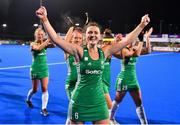 3 November 2019; Roisin Upton of Ireland celebrates after qualifying for the Tokyo2020 Olympic Games after the FIH Women's Olympic Qualifier match between Ireland and Canada at Energia Park in Dublin. Photo by Brendan Moran/Sportsfile