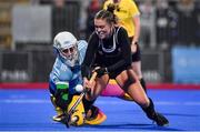 3 November 2019; Ayeisha McFerran of Ireland makes a save from Brienne Stairs of Canada during the penalty strokes during the FIH Women's Olympic Qualifier match between Ireland and Canada at Energia Park in Dublin. Photo by Brendan Moran/Sportsfile