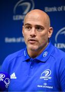 4 November 2019; Backs coach Felipe Contepomi during a Leinster Rugby press conference at Leinster Rugby Headquarters in UCD, Dublin. Photo by Ramsey Cardy/Sportsfile