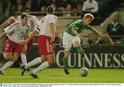 18 November 2003; Damien Duff, Republic of Ireland, in action against Canada's Jason De Vos, 5 and Marc Bircham. International Friendly, Republic of Ireland v Canada, Lansdowne Road, Dublin. Soccer. Picture credit; Damien Eagers / SPORTSFILE *EDI*