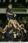 29 November 2003; Victor Costello, Leinster, takes the ball in the lineout from Neath-Swansea Ospreys. Celtic League, Neath-Swansea Ospreys v Leinster, The John Smith's Gnoll, Neath, Wales. Picture credit; Matt Browne / SPORTSFILE *EDI*