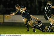 29 November 2003; Gordon D'Arcy, Leinster, is tackled by Neath-Swansea Ospreys' Steve Tandy. Celtic League,  Neath-Swansea Ospreys v Leinster, The John Smith's Gnoll, Neath, Wales. Picture credit; Matt Browne / SPORTSFILE *EDI*