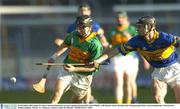 30 November 2003; John O'Connor, Newtownshandrum, in action against Patrickswell's Paul O'Reilly. AIB Munster Senior Hurling Club Championship Final, Newtownshandrum v Patrickswell, Semple Stadium, Thurles, Co. Tipperary. Picture credit; Pat Murphy / SPORTSFILE *EDI*