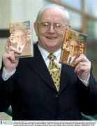 4 December 2003; T.V. commentator Jimmy Magee at the launch of his new video Greatest Sporting Memories which contains his top 25 Greatest Sporting Memories, the proceeds of which go to the 3T's (Turning The Tide of Suicide) an organisation that creates awareness, research and education of suicide. The Holiday Inn Hotel, Pearse Street, Dublin. Picture credit; Ray McManus / SPORTSFILE *EDI*