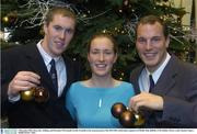 4 December 2003; Dara, left, Aishling, and Breandan O'hAnnaidh (Gaelic Football) at the announcement of the 2003/2004 scholarship recipients in O'Reilly Hall, Belfield, UCD, Dublin. Picture credit; Damien Eagers / SPORTSFILE *EDI*