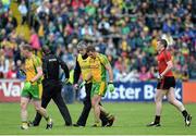 23 June 2013; Ryan Bradley, Donegal, leaves the field during the match. Ulster GAA Football Senior Championship Semi-Final, Donegal v Down, Kingspan Breffni Park, Cavan. Picture credit: Brian Lawless / SPORTSFILE