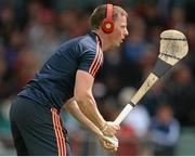23 June 2013; Cork goalkeeper Anthony Nash listens to music during the team's puck around before their team warm-up before the game. Munster GAA Hurling Senior Championship Semi-Final, Cork v Clare, Gaelic Grounds, Limerick. Picture credit: Brendan Moran / SPORTSFILE