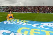 23 June 2013; Gearoid Collins holds the flag before the Primary Go Games. Munster GAA Hurling Senior Championship Semi-Final, Cork v Clare, Gaelic Grounds, Limerick.. Picture credit: Ray McManus / SPORTSFILE