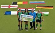 25 June 2013; The Irish Hockey Association launched the Electric Ireland U18 Women’s Euro Hockey Championships which will take place at UCD, Dublin from 29th July to 4th August 2013. The tournament, running as part of The Gathering, will feature the cream of European Women’s Hockey including Germany, Netherlands, Belgium, England, Russia, France and Wales as well as an Ireland team who will be keen to impress on home turf. These future Olympians will grace the National Hockey Stadium at UCD for 6 days of exhilarating hockey action. In attendance at the launch are, from left, Ireland U18 internationals Jessica McGirr and Hannah Grieve, Sean Walsh, Electric Ireland and Ireland senior international Nikki Symmons. National Hockey Stadium, University College Dublin, Belfield, Dublin. Picture credit: Brendan Moran / SPORTSFILE