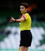 3 November 2019; Assistant referee Michelle O'Neill during the Só Hotels FAI Women's Cup Final between Wexford Youths and Peamount United at the Aviva Stadium in Dublin. Photo by Stephen McCarthy/Sportsfile