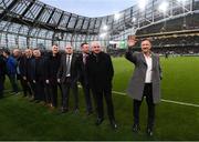 3 November 2019; Members of the Sligo Rovers FAI Cup winning team of 1994 at half-time of the extra.ie FAI Cup Final between Dundalk and Shamrock Rovers at the Aviva Stadium in Dublin. Photo by Stephen McCarthy/Sportsfile