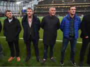 3 November 2019; Members of the Sligo Rovers FAI Cup winning team of 1994 at half-time of the extra.ie FAI Cup Final between Dundalk and Shamrock Rovers at the Aviva Stadium in Dublin. Photo by Stephen McCarthy/Sportsfile