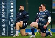 4 November 2019; Tadhg Furlong, right, and Andrew Porter during Leinster Rugby squad training at Energia Park in Donnybrook, Dublin. Photo by Ramsey Cardy/Sportsfile