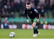 3 November 2019; Jack Byrne of Shamrock Rovers prepares to take a free-kick during the extra.ie FAI Cup Final between Dundalk and Shamrock Rovers at the Aviva Stadium in Dublin. Photo by Ben McShane/Sportsfile
