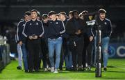 1 November 2019; Leinster u19s are introduced to the crowd during the Guinness PRO14 Round 5 match between Leinster and Dragons at the RDS Arena in Dublin. Photo by Eóin Noonan/Sportsfile