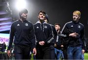 1 November 2019; Leinster u19s are introduced to the crowd during the Guinness PRO14 Round 5 match between Leinster and Dragons at the RDS Arena in Dublin. Photo by Eóin Noonan/Sportsfile