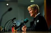 5 November 2019; Manager Vera Pauw during the Republic of Ireland WNT squad announcement at the FAI Headquarters in Abbotstown, Dublin. Photo by Brendan Moran/Sportsfile