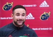 5 November 2019; Alby Mathewson during a Munster Rugby squad press conference at University of Limerick in Limerick. Photo by Matt Browne/Sportsfile