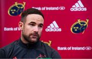5 November 2019; Alby Mathewson during a Munster Rugby squad press conference at University of Limerick in Limerick. Photo by Matt Browne/Sportsfile