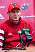 5 November 2019; Munster Senior Coach Stephen Larkham during a Munster Rugby squad press conference at University of Limerick in Limerick. Photo by Matt Browne/Sportsfile