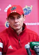 5 November 2019; Munster Senior Coach Stephen Larkham during a Munster Rugby squad press conference at University of Limerick in Limerick. Photo by Matt Browne/Sportsfile