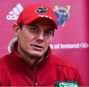 5 November 2019; Munster Senior Coach Stephen Larkham during a Munster Rugby squad press conference at University of Limerick in Limerick. Photo by Matt Browne/Sportsfile