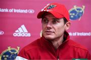 5 November 2019; Munster Senior Coach Stephen Larkham during a Munster Rugby squad press conference at University of Limerick in Limerick. Photo by Matt Browne/Sportsfile