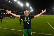 3 November 2019; Roberto Lopes of Shamrock Rovers celebrates following the extra.ie FAI Cup Final between Dundalk and Shamrock Rovers at the Aviva Stadium in Dublin. Photo by Stephen McCarthy/Sportsfile