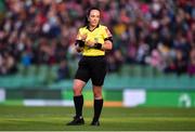 3 November 2019; Referee Sarah Dyas during the Só Hotels FAI Women's Cup Final between Wexford Youths and Peamount United at the Aviva Stadium in Dublin. Photo by Ben McShane/Sportsfile