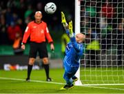 3 November 2019; Gary Rogers of Dundalk fails to keep out a penalty from Joey O'Brien of Shamrock Rovers during the extra.ie FAI Cup Final between Dundalk and Shamrock Rovers at the Aviva Stadium in Dublin. Photo by Seb Daly/Sportsfile