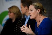 5 November 2019; Olympic Federation of Ireland President Sarah Keane during an Olympic Federation of Ireland Media Briefing in Dublin on a Ticketing Update for Tokyo 2020 Olympic Games. Photo by Ramsey Cardy/Sportsfile