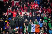 3 November 2019; Ireland and Canada supporters during the FIH Women's Olympic Qualifier match between Ireland and Canada at Energia Park in Dublin. Photo by Brendan Moran/Sportsfile