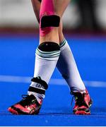 3 November 2019; Ireland captain Katie Mullan wears her captain's armband on her shin during the FIH Women's Olympic Qualifier match between Ireland and Canada at Energia Park in Dublin. Photo by Brendan Moran/Sportsfile