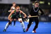 3 November 2019; Amanda Woodcroft of Canada in action against Zoe Wilson of Ireland during the FIH Women's Olympic Qualifier match between Ireland and Canada at Energia Park in Dublin. Photo by Brendan Moran/Sportsfile