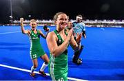 3 November 2019; Shirley McCay of Ireland celebrates after the FIH Women's Olympic Qualifier match between Ireland and Canada at Energia Park in Dublin. Photo by Brendan Moran/Sportsfile