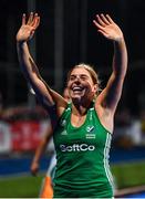 3 November 2019; Ireland captain Katie Mullan celebrates after the FIH Women's Olympic Qualifier match between Ireland and Canada at Energia Park in Dublin. Photo by Brendan Moran/Sportsfile