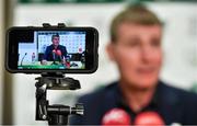 6 November 2019; Manager Stephen Kenny during a Republic of Ireland U21 Squad Announcement at the FAI Headquarters in Abbotstown, Dublin Photo by Brendan Moran/Sportsfile