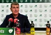 6 November 2019; Manager Stephen Kenny during a Republic of Ireland U21 Squad Announcement at the FAI Headquarters in Abbotstown, Dublin Photo by Brendan Moran/Sportsfile