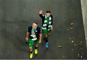3 November 2019; Ronan Finn and Joey O'Brien of Shamrock Rovers leave the pitch following the extra.ie FAI Cup Final between Dundalk and Shamrock Rovers at the Aviva Stadium in Dublin. Photo by Michael P Ryan/Sportsfile