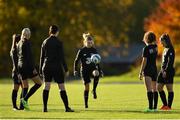 8 November 2019; Eabha O’Mahony, centre, during a Republic of Ireland WNT training session at Johnstown House in Enfield, Meath. Photo by Seb Daly/Sportsfile