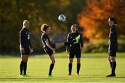 8 November 2019; Leanne Kiernan, second left, with team-mates Stephanie Roche, Tyler Toland and Marie Hourihan during a Republic of Ireland WNT training session at Johnstown House in Enfield, Meath. Photo by Seb Daly/Sportsfile