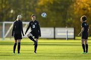 8 November 2019; Marie Hourihan, centre, during a Republic of Ireland WNT training session at Johnstown House in Enfield, Meath. Photo by Seb Daly/Sportsfile