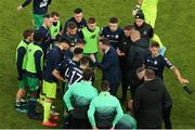 3 November 2019; Shamrock Rovers manager Stephen Bradley speaks to his players prior to the penalty shootout during the extra.ie FAI Cup Final between Dundalk and Shamrock Rovers at the Aviva Stadium in Dublin. Photo by Michael P Ryan/Sportsfile