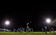 8 November 2019; Cillian Gallagher of Connacht wins possession in the lineout during the Guinness PRO14 Round 6 match between Connacht and Leinster at the Sportsground in Galway. Photo by Ramsey Cardy/Sportsfile