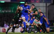 8 November 2019; Scott Fardy of Leinster is tackled by Jarrad Butler of Connacht during the Guinness PRO14 Round 6 match between Connacht and Leinster at the Sportsground in Galway. Photo by Ramsey Cardy/Sportsfile