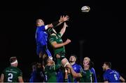 8 November 2019; Rhys Ruddock of Leinster in action against Joe Maksymiw of Connacht during the Guinness PRO14 Round 6 match between Connacht and Leinster at the Sportsground in Galway. Photo by Ramsey Cardy/Sportsfile