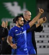 8 November 2019; James Lowe, left, and Devin Toner of Leinster following the Guinness PRO14 Round 6 match between Connacht and Leinster at the Sportsground in Galway. Photo by Ramsey Cardy/Sportsfile